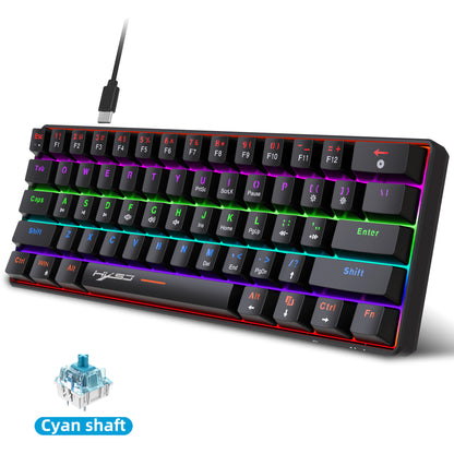 Portable Mini Green Axis Multi-Light Colorful Keyboard