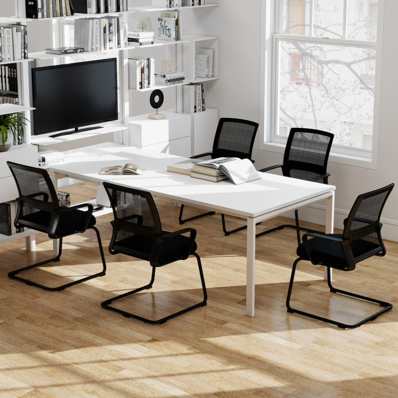 Office Chair No Wheels Ergonomic Conference Chair with Mesh Back