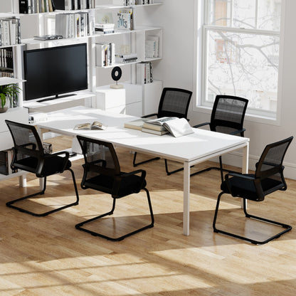 Office Chair No Wheels Ergonomic Conference Chair with Mesh Back