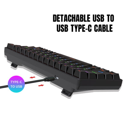 Portable Mini Green Axis Multi-Light Colorful Keyboard