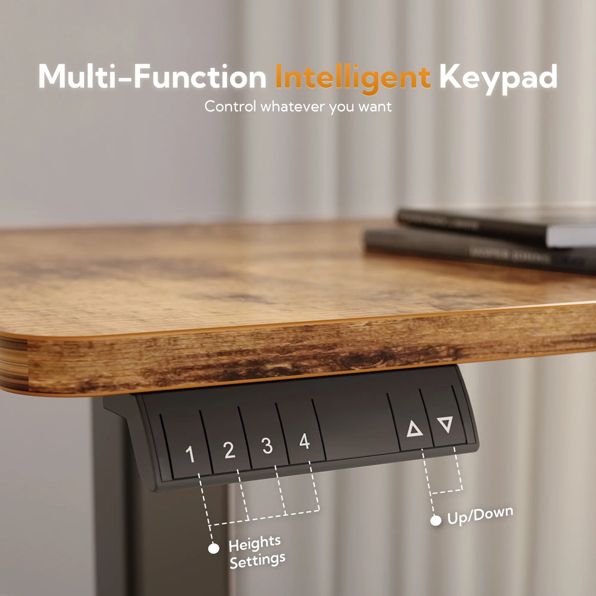 L Shaped Standing Desk Adjustable Height, Dual Motor Electric Corner Standing Desk, 63X55 Inch Sit Stand up Desk Table with Splice Board, Rustic Brown