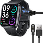 SKG V7 Pro Smart Watch Charger, 2 Pin Magnetic USB Replacement Charging Compatible with V7-2, Pro, Cyber, R8 Smart Watch (Black)