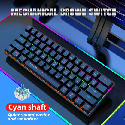 Portable Mini Green Axis Multi-Light Colorful Keyboard