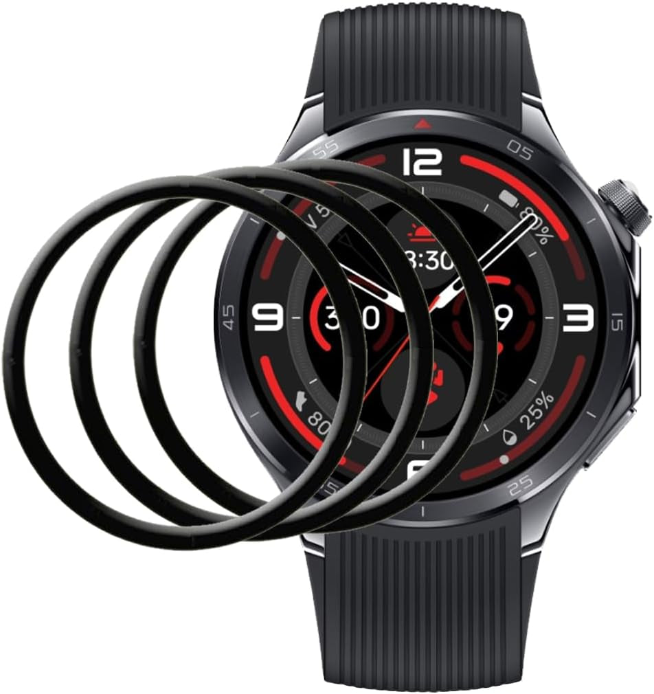[3 Pack] Compatible with Oneplus Watch 3 Smartwatch Screen Protector, Full Coverage 3D Curved Edge Frame Case Friendly anti Scratch HD Clear Film for Oneplus Watch 3 1.5”Smart Watch 2025
