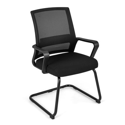 Office Chair No Wheels Ergonomic Conference Chair with Mesh Back