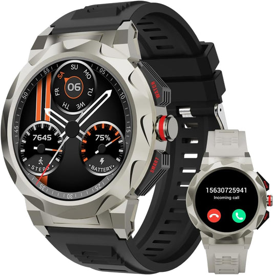 Business Smart Watch for Men,100 Sports Modes,5Atm Waterproof Fitness Smart Watch,1.46''Hd Screen,470Mah Large Battery,With Heart Rate/Blood Pressure/Health Monitor Watch Smart
