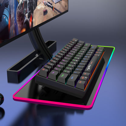 Portable Mini Green Axis Multi-Light Colorful Keyboard
