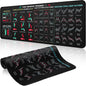 Stock Market Invest Day Trader Trading Mouse Pad Chart Patterns Cheat Sheet, Large Computer Mouse Pad Stock Market Desk Mat with Stitched Edges for Home Office 31X11 Inch