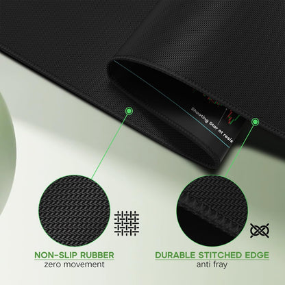 Stock Market Invest Day Trader Trading Mouse Pad Chart Patterns Cheat Sheet, Large Computer Mouse Pad/Desk Mat with Stitched Edges Black 25.6X13.8 Inch