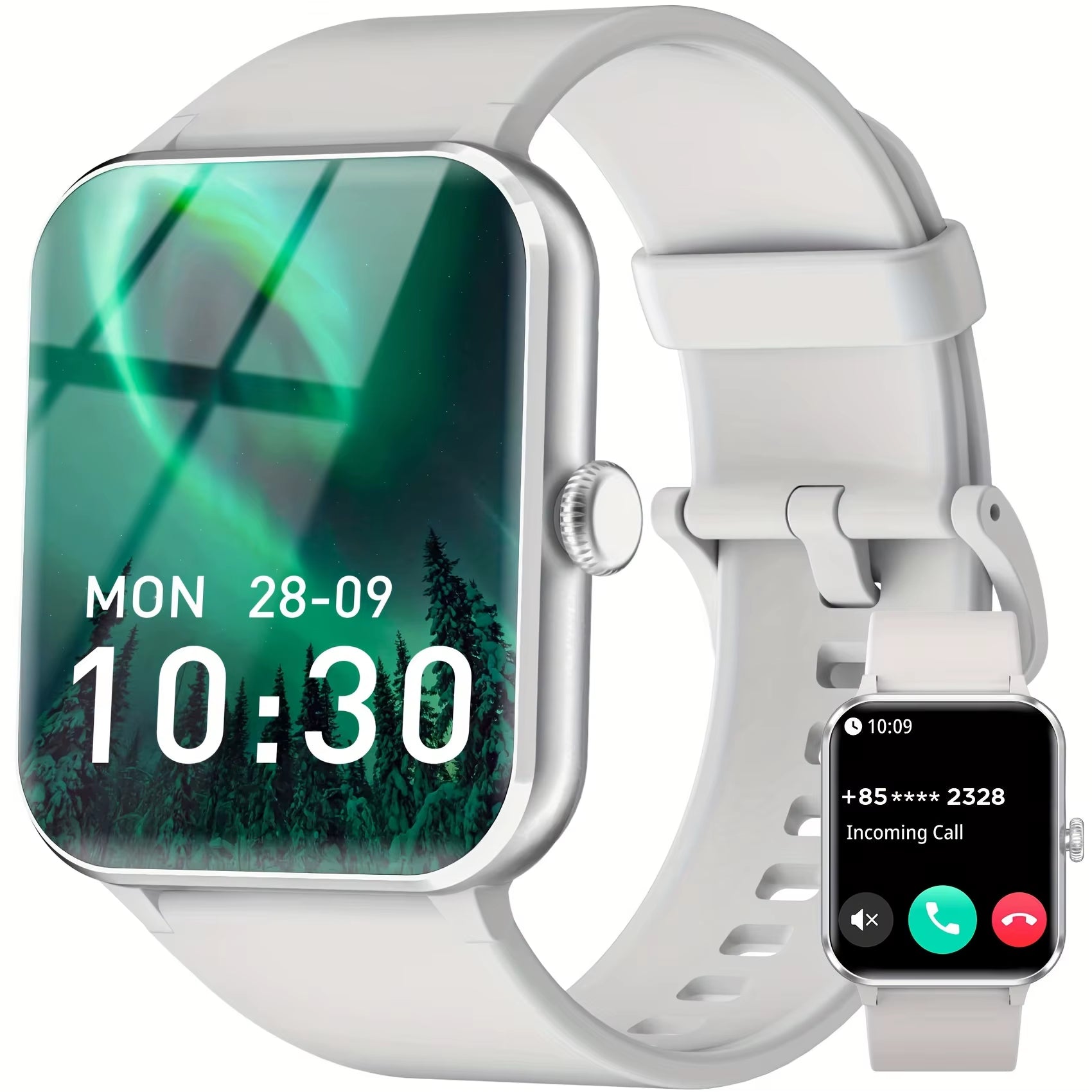 New Waterproof Smart Watch for Women Men 1.85'' HD Screen Bluetooth Fitness&Health Monitoing Smartwatch for Android IOS