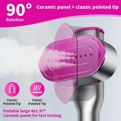 Dr Flash 7-Mode Handheld Garment Steamer, 1200W Portable Travel Steamer with LED Display and 90-Degree Rotatable Handle