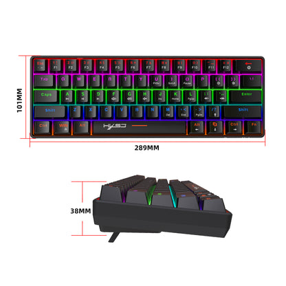 Portable Mini Green Axis Multi-Light Colorful Keyboard