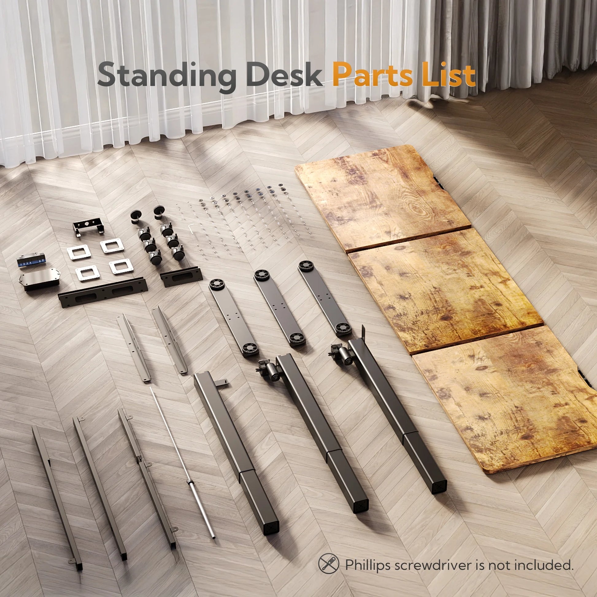 L Shaped Standing Desk Adjustable Height, Dual Motor Electric Corner Standing Desk, 63X55 Inch Sit Stand up Desk Table with Splice Board, Rustic Brown
