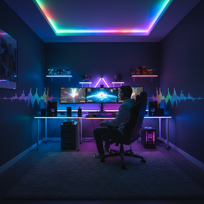 RGB LED Strip Lights gaming room lifestyle